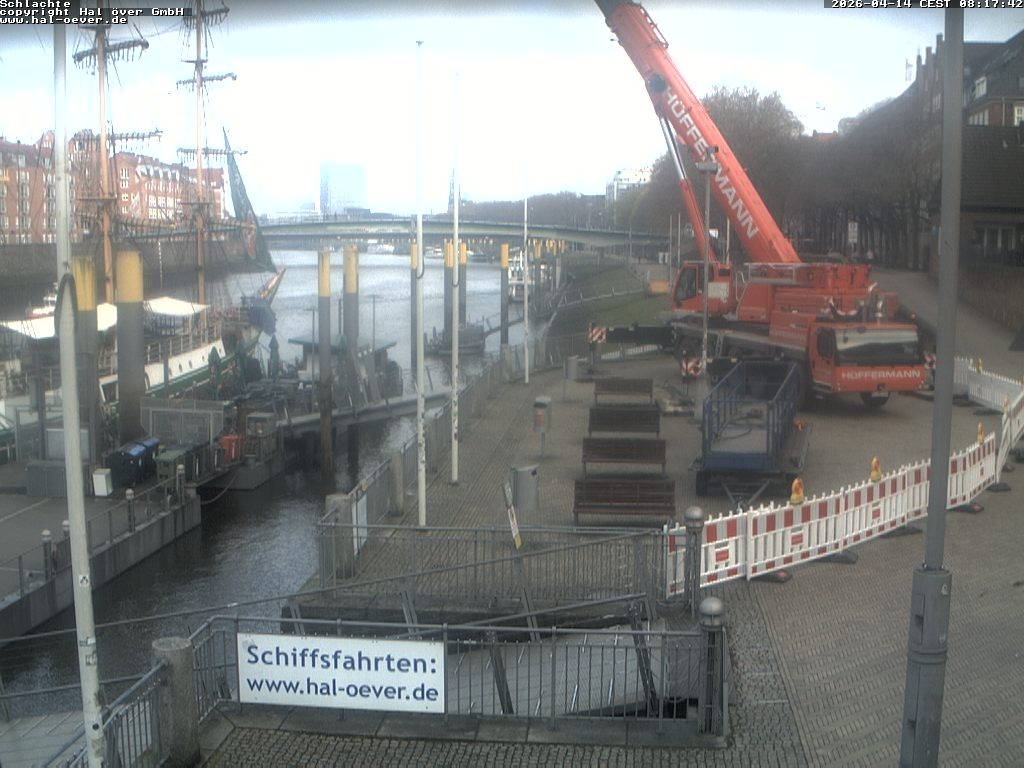 Archiv Foto Webcam Weserpromenade Schlachte Bremen