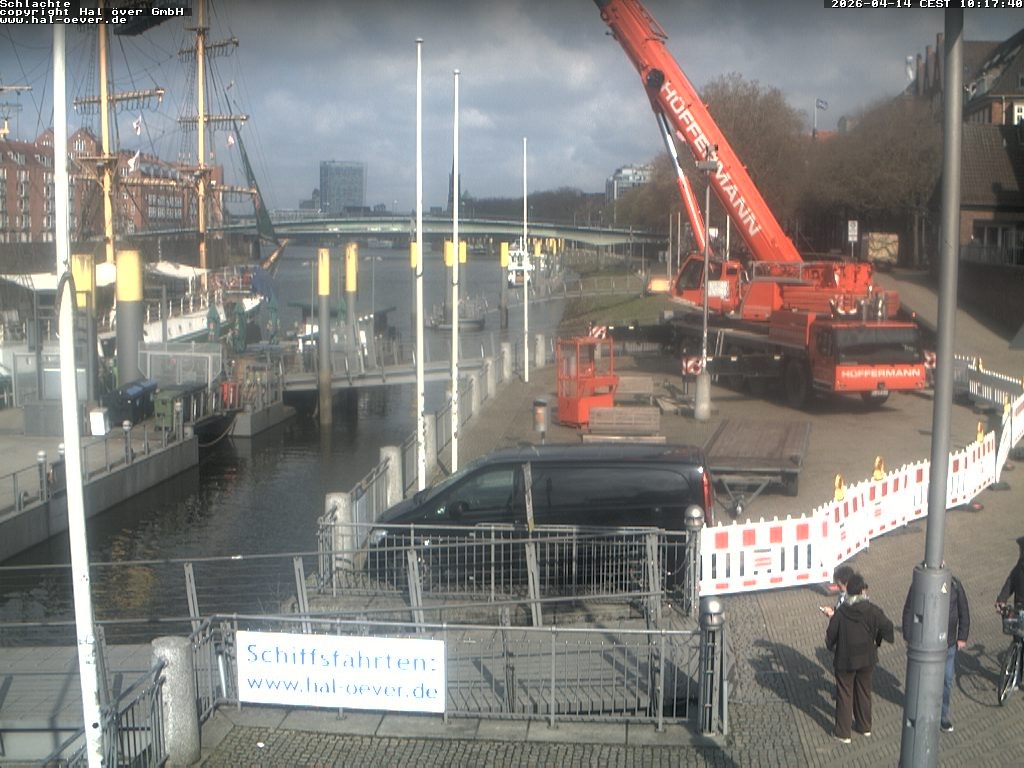 Archiv Foto Webcam Weserpromenade Schlachte Bremen