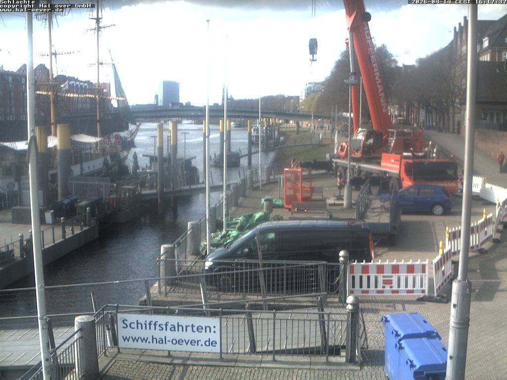 Archiv Foto Webcam Weserpromenade Schlachte Bremen