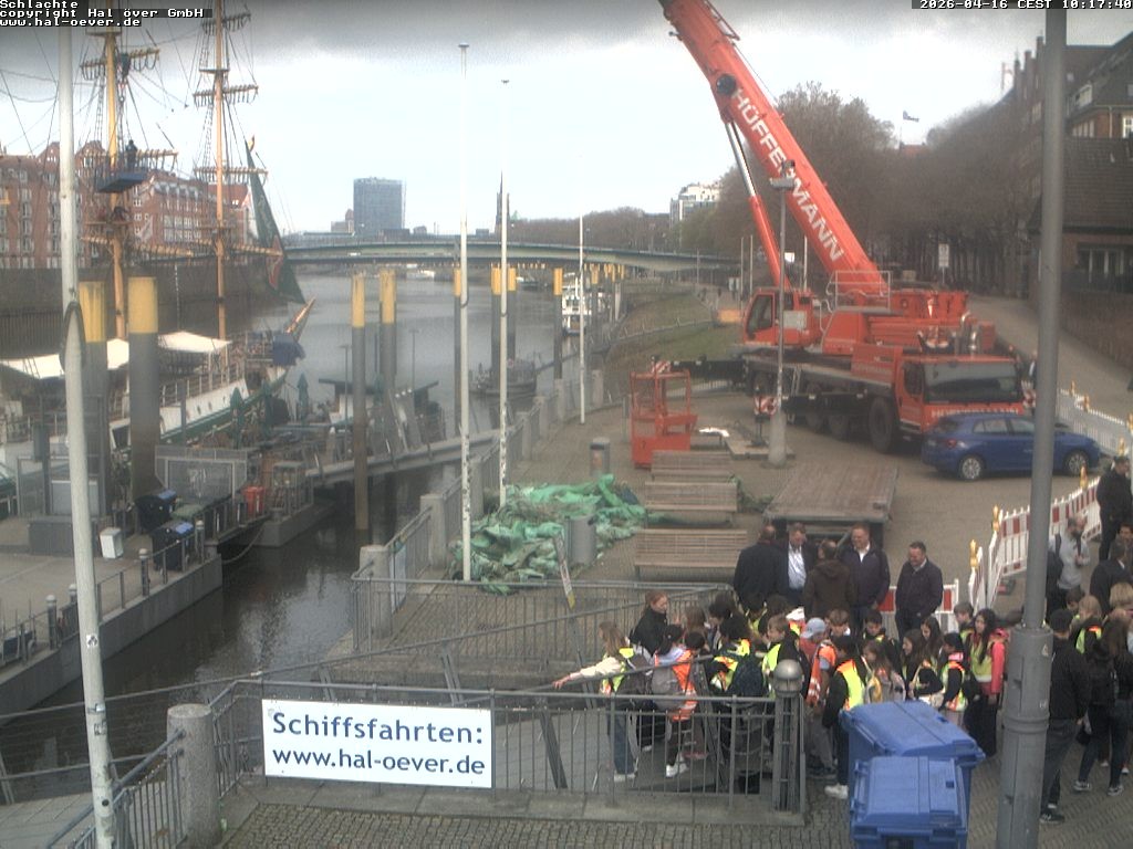 Archived image Webcam River Walk Schlachte Bremen