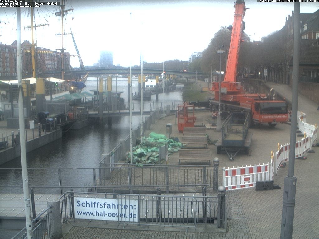 Archived image Webcam River Walk Schlachte Bremen