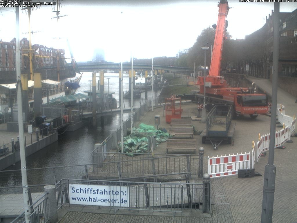 Archived image Webcam River Walk Schlachte Bremen