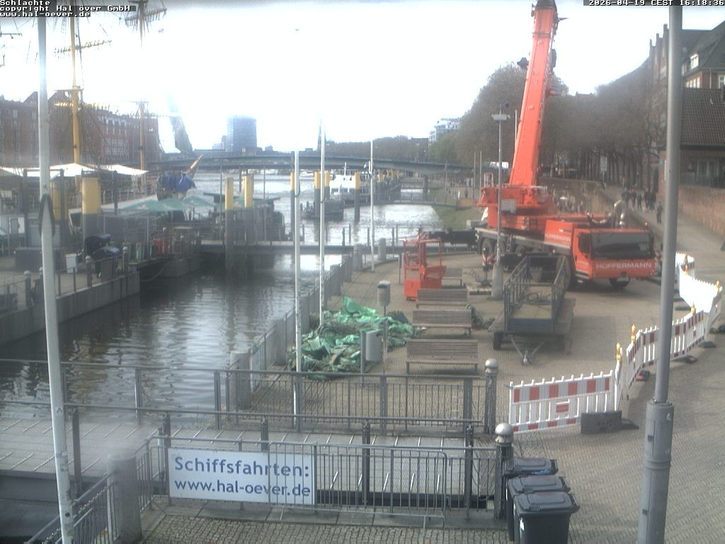 Archived image Webcam River Walk Schlachte Bremen