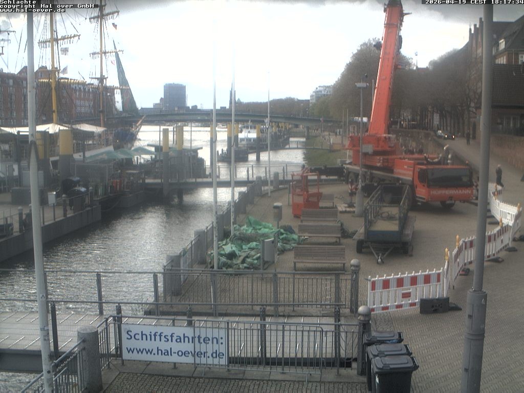 Archiv Foto Webcam Weserpromenade Schlachte Bremen