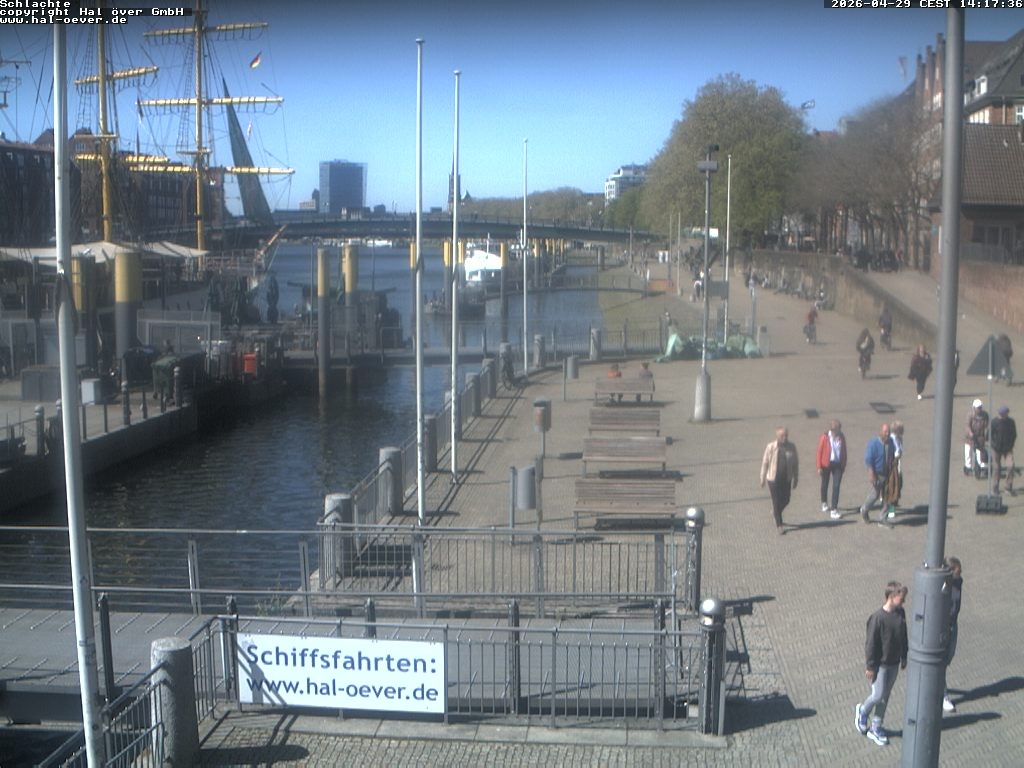 Archiv Foto Webcam Weserpromenade Schlachte Bremen