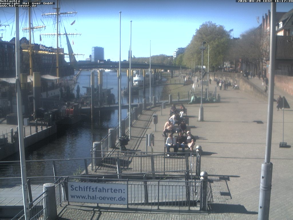 Archiv Foto Webcam Weserpromenade Schlachte Bremen