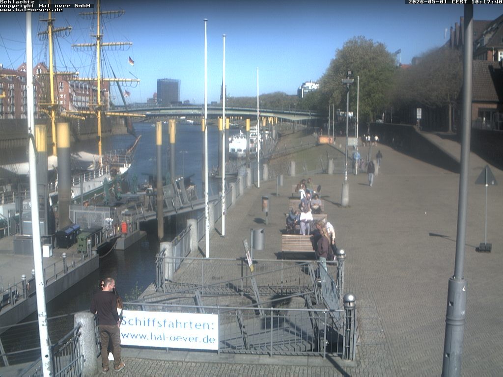 Archiv Foto Webcam Weserpromenade Schlachte Bremen