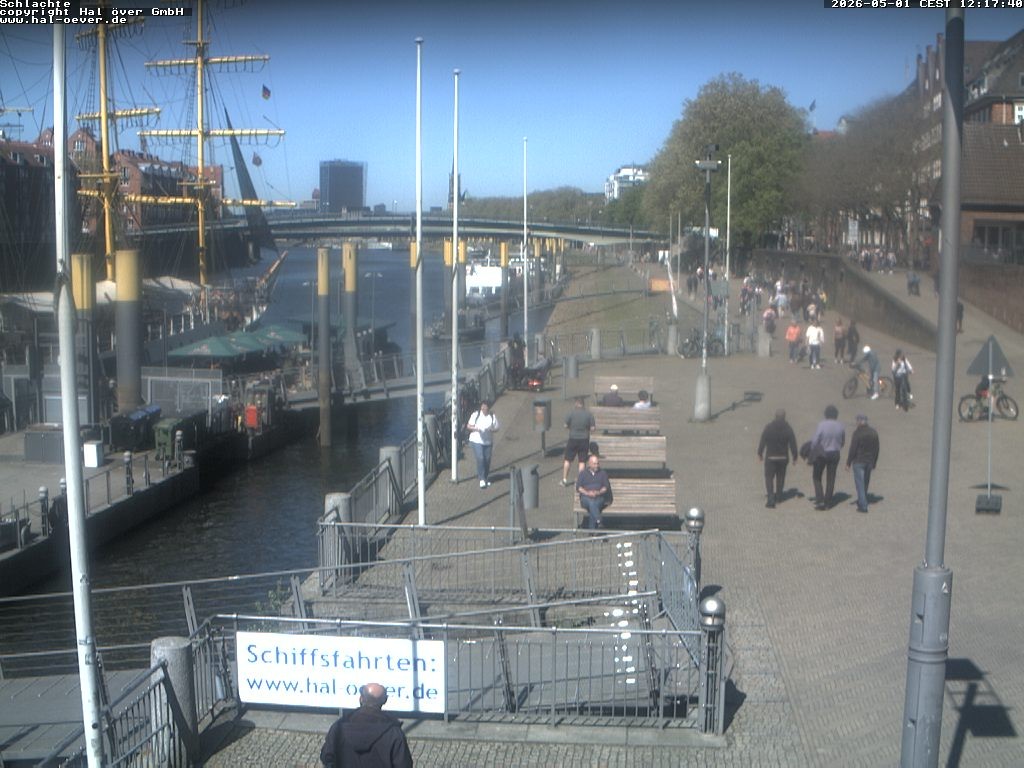 Archiv Foto Webcam Weserpromenade Schlachte Bremen