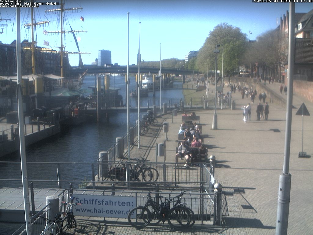 Archiv Foto Webcam Weserpromenade Schlachte Bremen