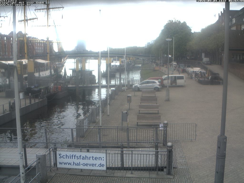 Archiv Foto Webcam Weserpromenade Schlachte Bremen