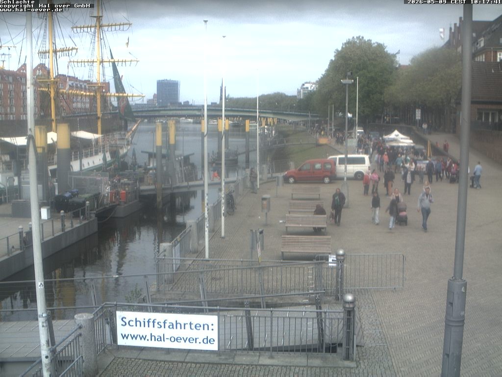 Archiv Foto Webcam Weserpromenade Schlachte Bremen