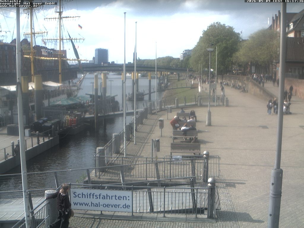 Archiv Foto Webcam Weserpromenade Schlachte Bremen