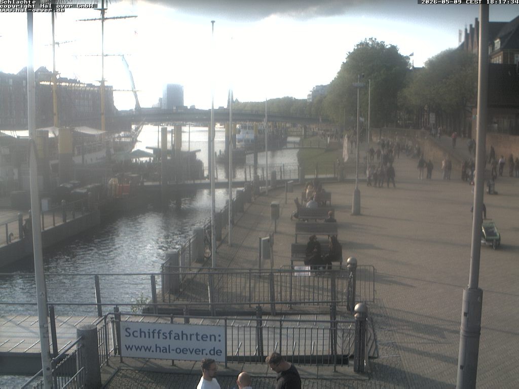 Archiv Foto Webcam Weserpromenade Schlachte Bremen