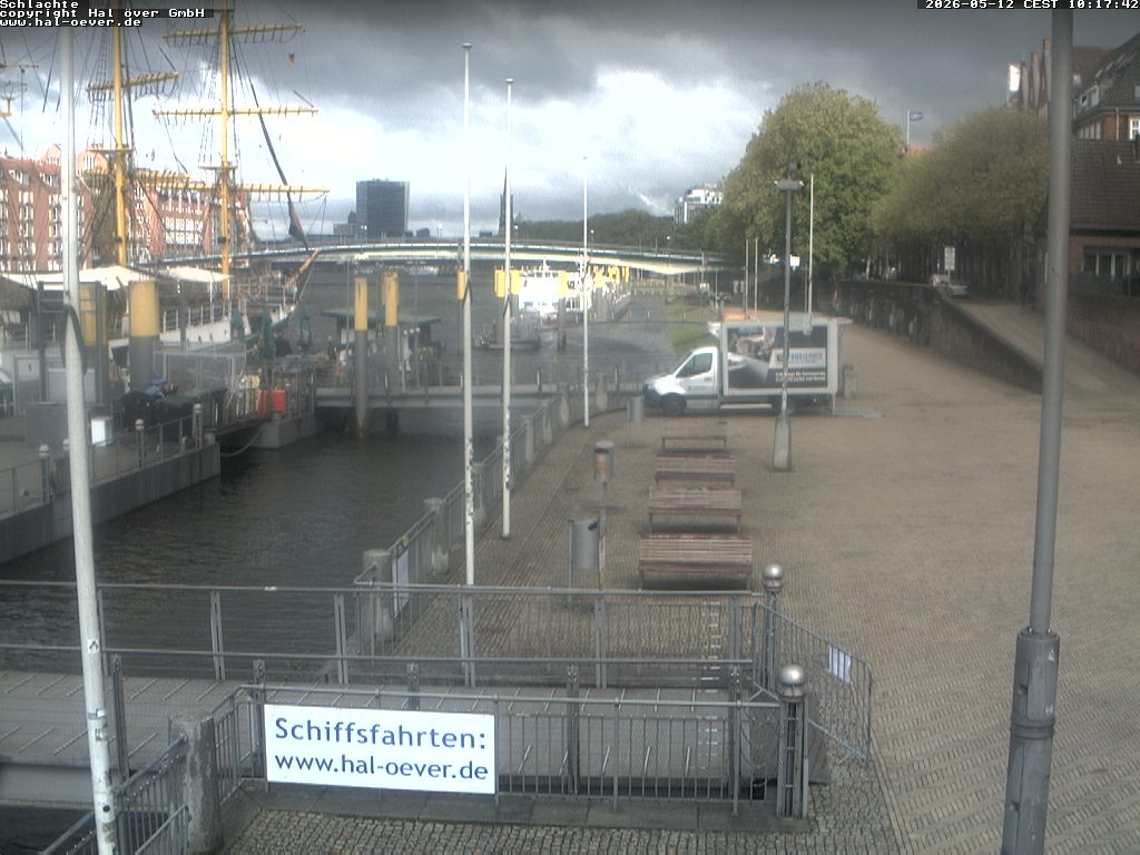 Archiv Foto Webcam Weserpromenade Schlachte Bremen