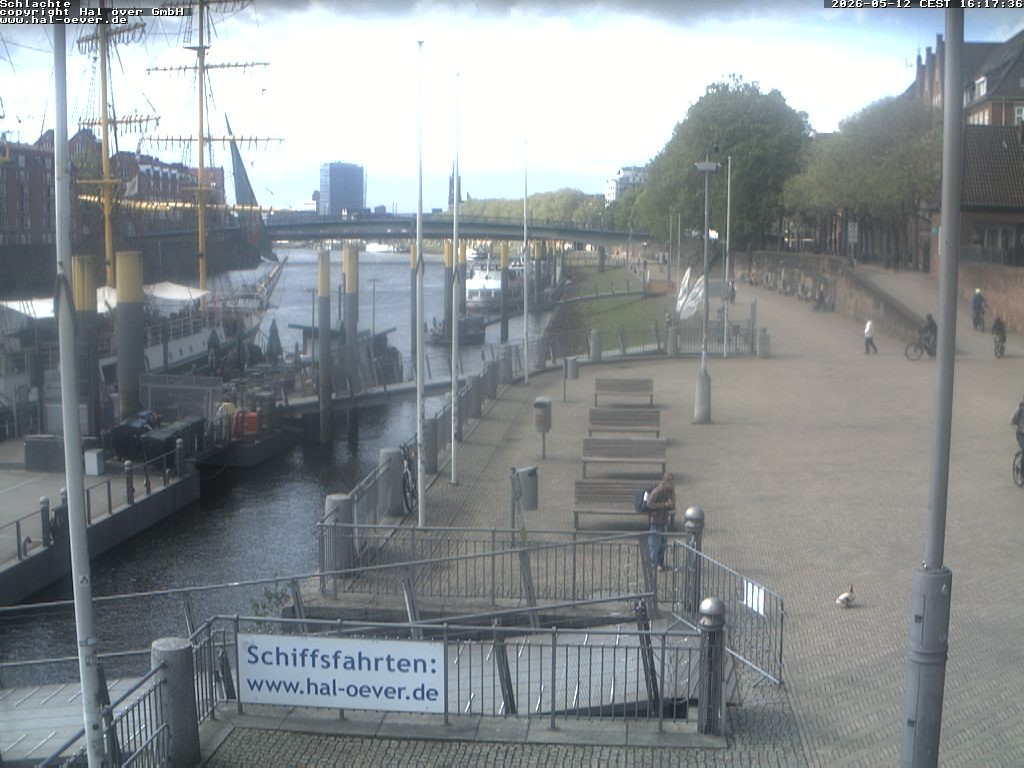 Archiv Foto Webcam Weserpromenade Schlachte Bremen