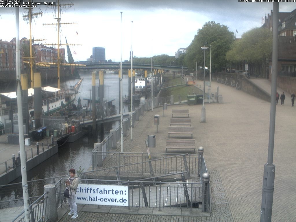 Archiv Foto Webcam Weserpromenade Schlachte Bremen