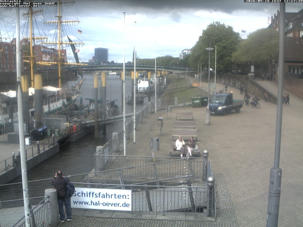 Archiv Foto Webcam Weserpromenade Schlachte Bremen