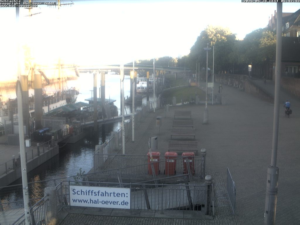 Archived image Webcam River Walk Schlachte Bremen