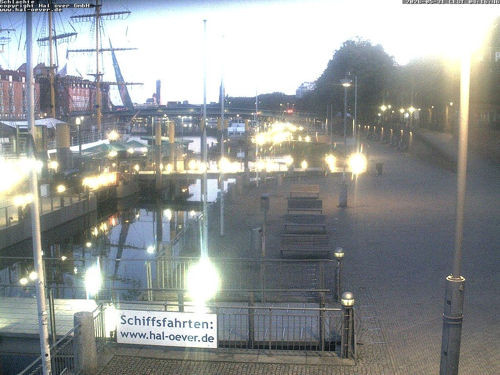 Archived image Webcam River Walk Schlachte Bremen