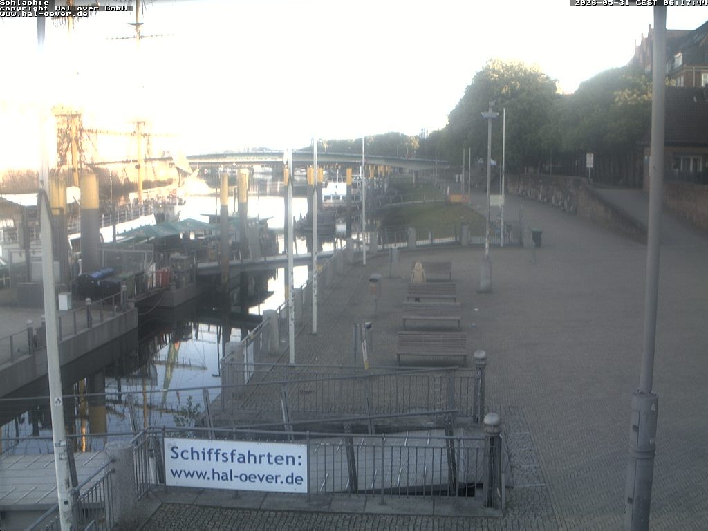 Archived image Webcam River Walk Schlachte Bremen