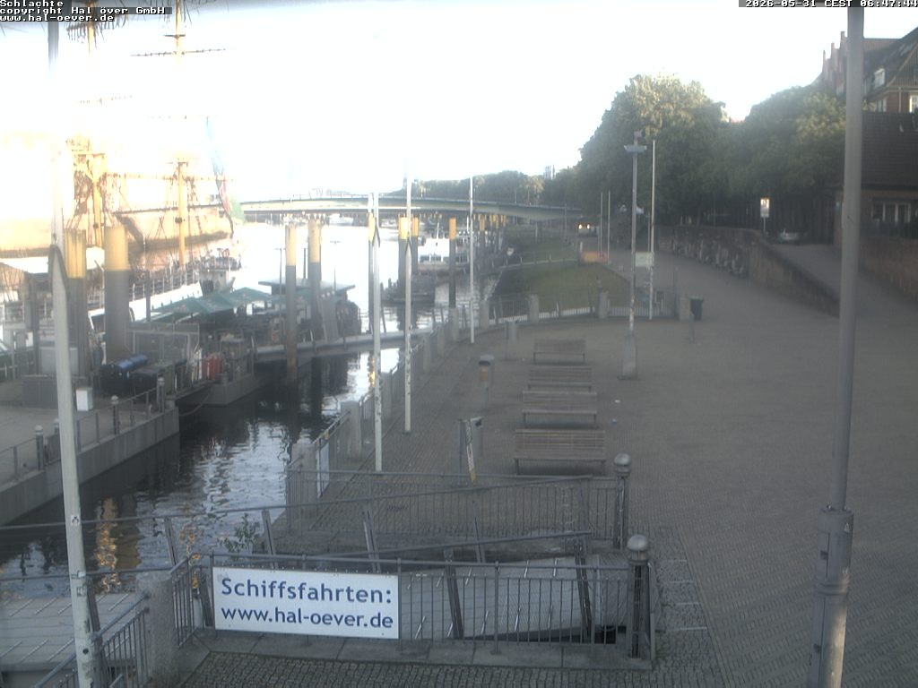 Archived image Webcam River Walk Schlachte Bremen