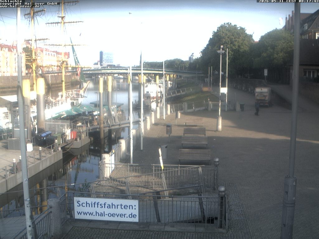 Archived image Webcam River Walk Schlachte Bremen