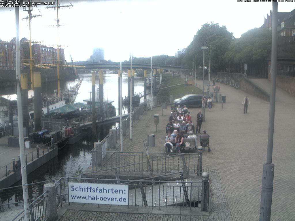 Archived image Webcam River Walk Schlachte Bremen