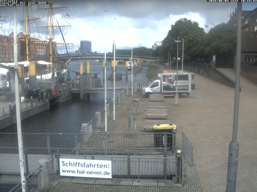 Archiv Foto Webcam Weserpromenade Schlachte Bremen
