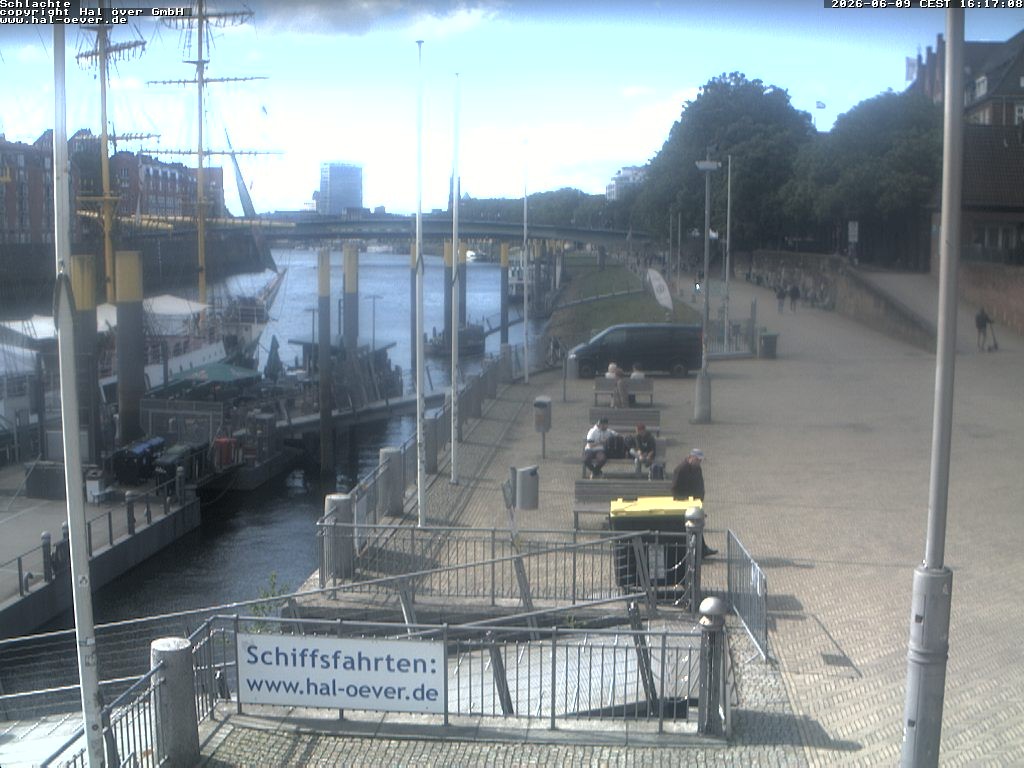 Archiv Foto Webcam Weserpromenade Schlachte Bremen