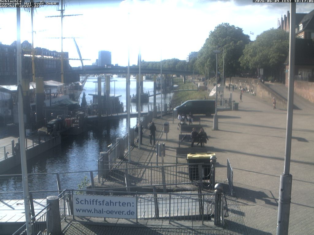 Archiv Foto Webcam Weserpromenade Schlachte Bremen