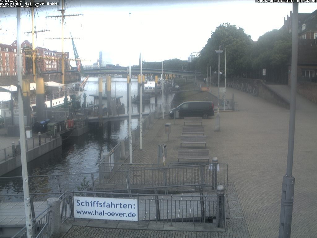 Archived image Webcam River Walk Schlachte Bremen