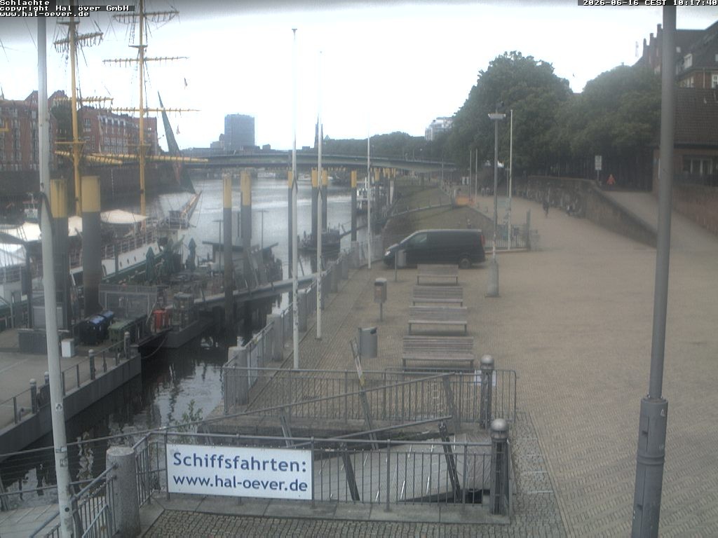 Archived image Webcam River Walk Schlachte Bremen