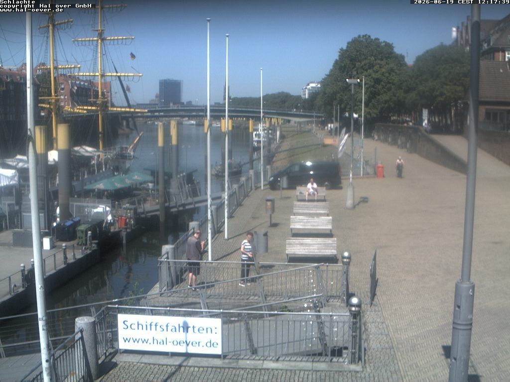 Archiv Foto Webcam Weserpromenade Schlachte Bremen