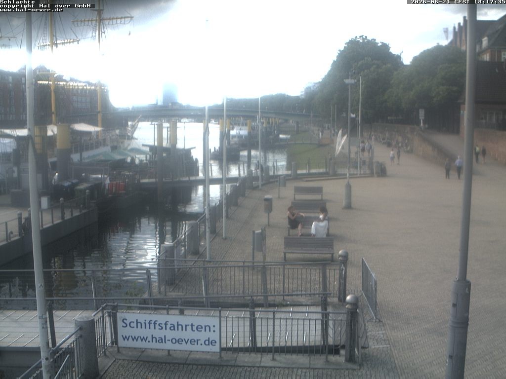 Archiv Foto Webcam Weserpromenade Schlachte Bremen