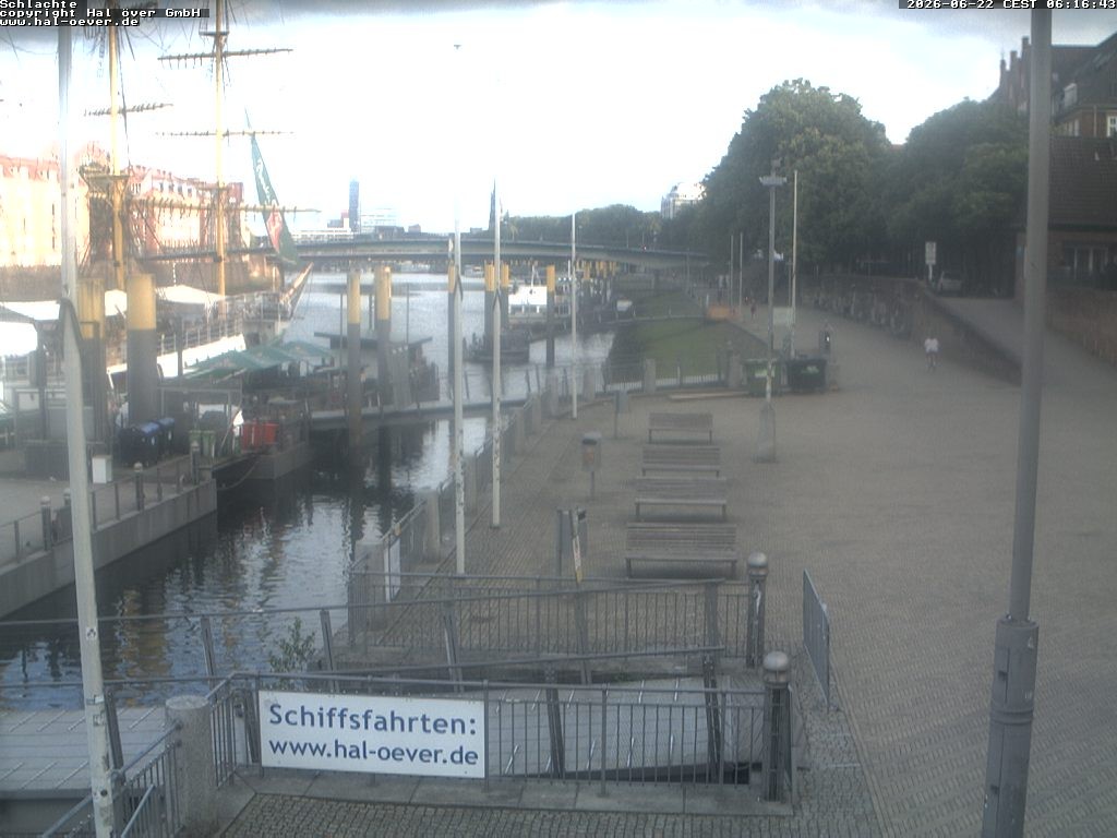 Archived image Webcam River Walk Schlachte Bremen