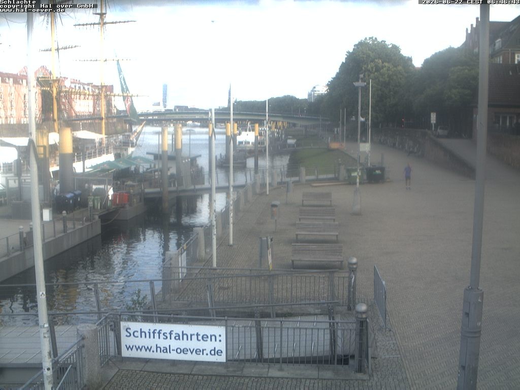 Archived image Webcam River Walk Schlachte Bremen