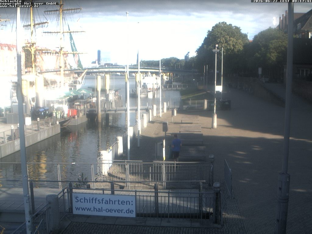 Archived image Webcam River Walk Schlachte Bremen