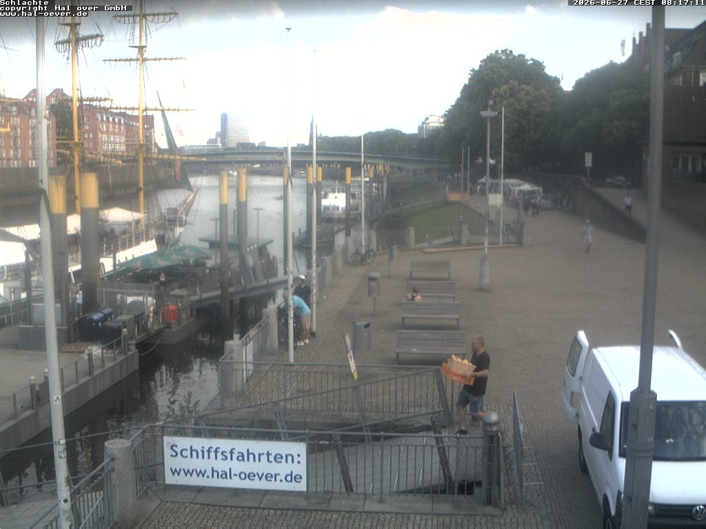 Archiv Foto Webcam Weserpromenade Schlachte Bremen