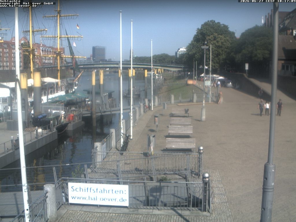 Archiv Foto Webcam Weserpromenade Schlachte Bremen