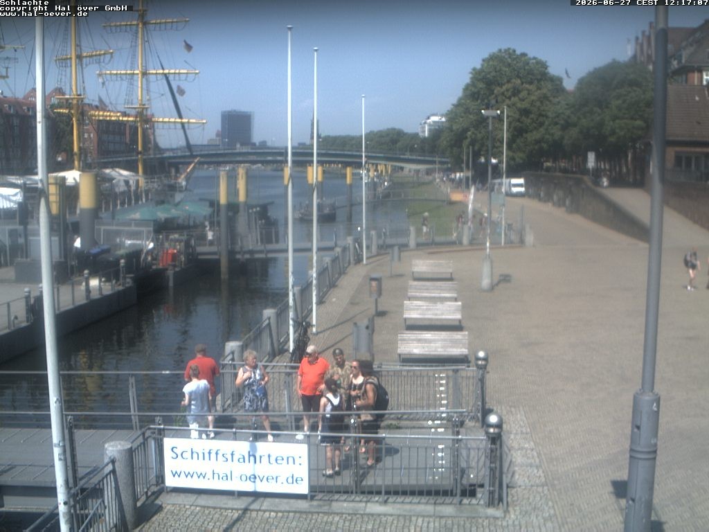 Archiv Foto Webcam Weserpromenade Schlachte Bremen