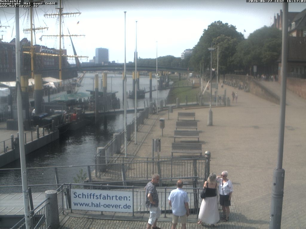 Archiv Foto Webcam Weserpromenade Schlachte Bremen
