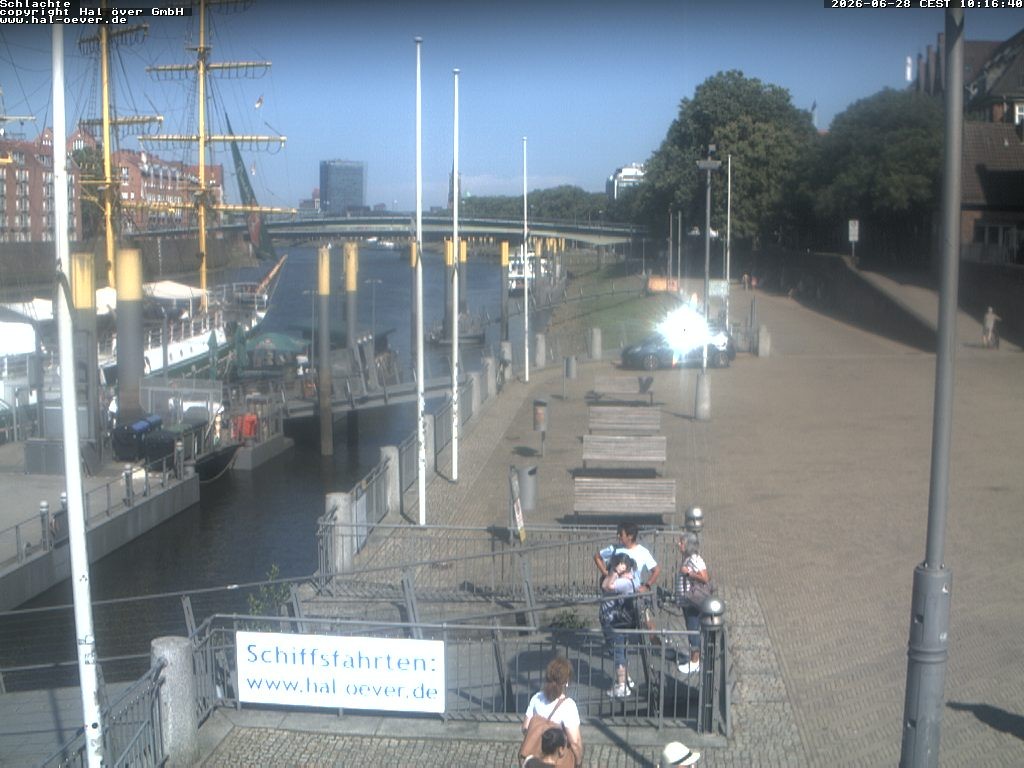 Archiv Foto Webcam Weserpromenade Schlachte Bremen