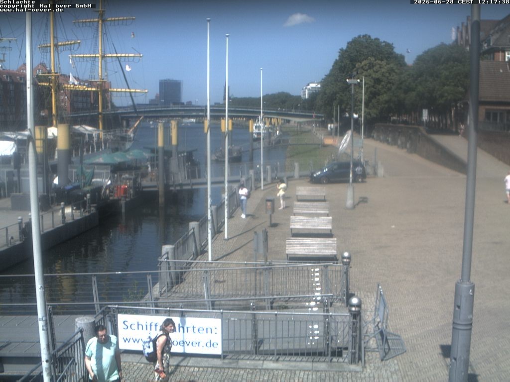 Archiv Foto Webcam Weserpromenade Schlachte Bremen