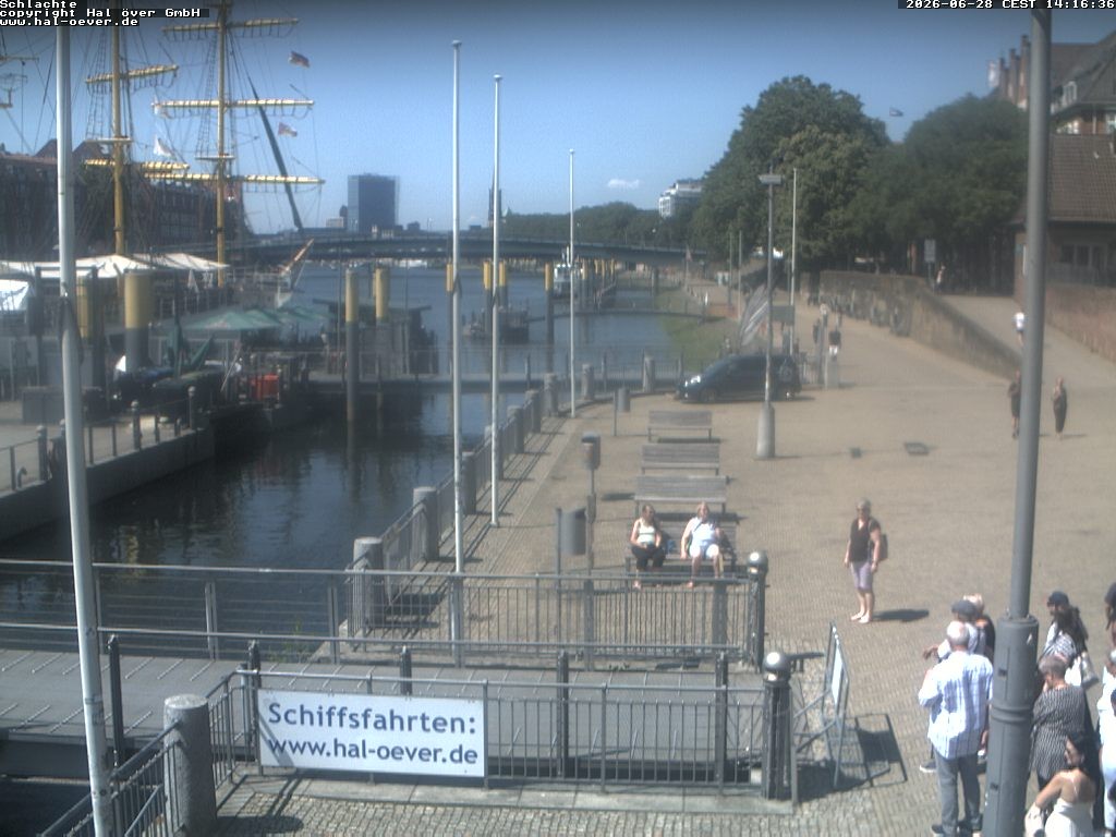 Archiv Foto Webcam Weserpromenade Schlachte Bremen