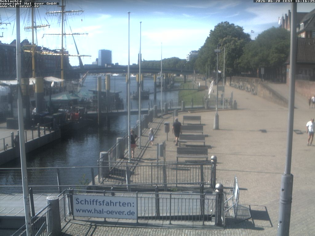 Archiv Foto Webcam Weserpromenade Schlachte Bremen