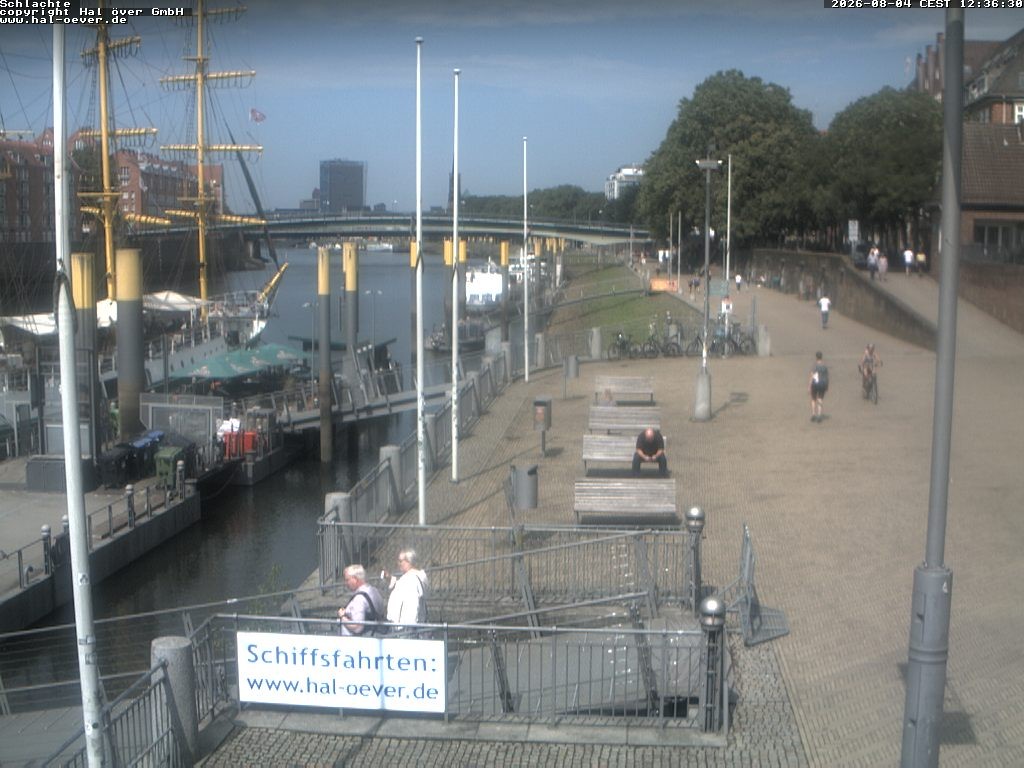 Archiv Foto Webcam Weserpromenade Schlachte Bremen