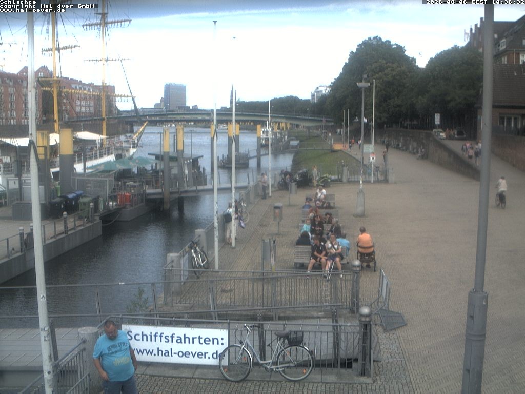 Archiv Foto Webcam Weserpromenade Schlachte Bremen