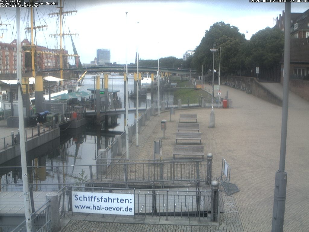 Archiv Foto Webcam Weserpromenade Schlachte Bremen