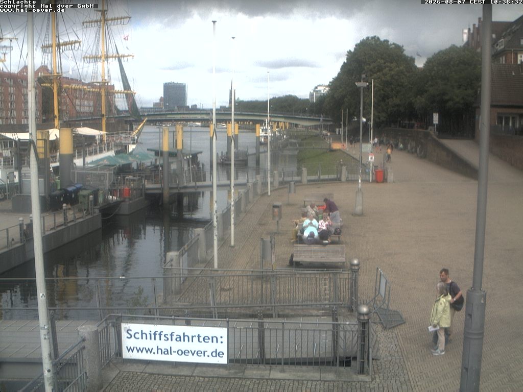 Archiv Foto Webcam Weserpromenade Schlachte Bremen