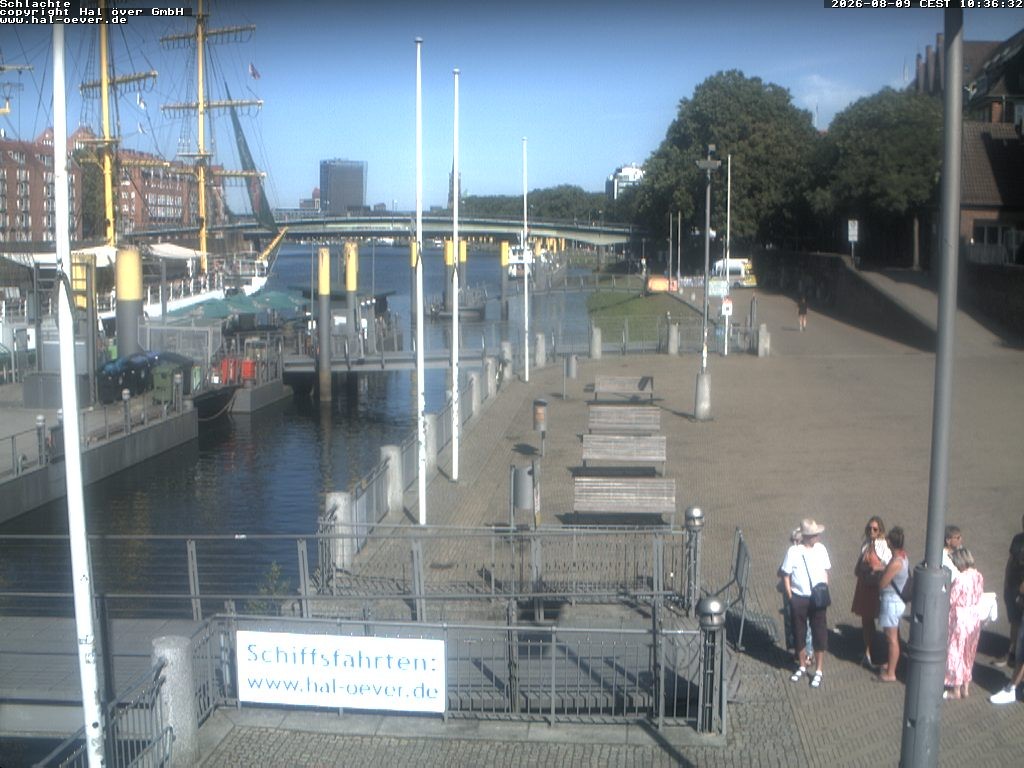 Archiv Foto Webcam Weserpromenade Schlachte Bremen